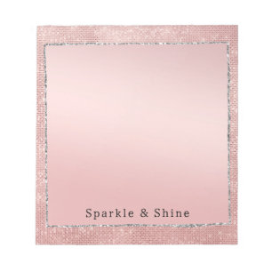 Sparkle Roos Goud Glam Bruin Glitter Notitieblok