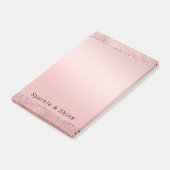 Sparkle Roos Goud Glam Bruin Glitter Post-it® Notes (Schuin)