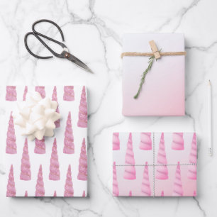 Sparkle Roze Witte Glam Eenhoorn Verjaardag Inpakpapier Vel
