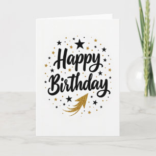 Sparkle Script Verjaardagskaart Kaart