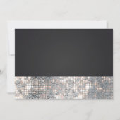Sparkle Sequins Black Glam Wedding Kaart (Achterkant)