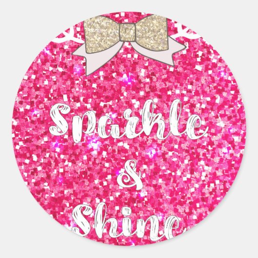 Sparkle & Shine Ronde Sticker (Voorkant)