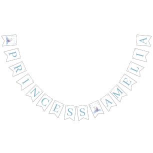 Sparkle Silver Frozen Kingdom Castle 1e verjaardag Vlaggetjes