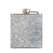 Sparkle Silver Heart 25th Wedding Jubileum Heupfles (Achterkant)