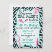 Sparkle Sleepover Spa Birthday Party Invitations (Devant)