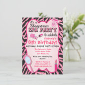 Sparkle Slepover Spa Invitations de fête d'anniver (Debout devant)