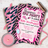 Sparkle Slepover Spa Invitations de fête d'anniver