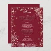 Sparkle Snowflakes et menu Mariage (Devant / Derrière)