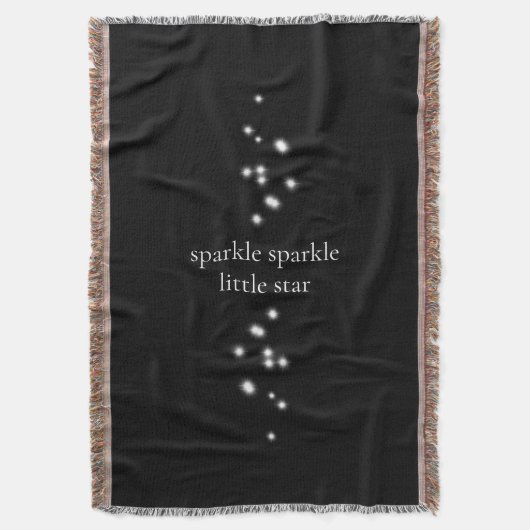 Sparkle Sparkle Little Star Black Starlight Deken (Voorkant Verticaal)