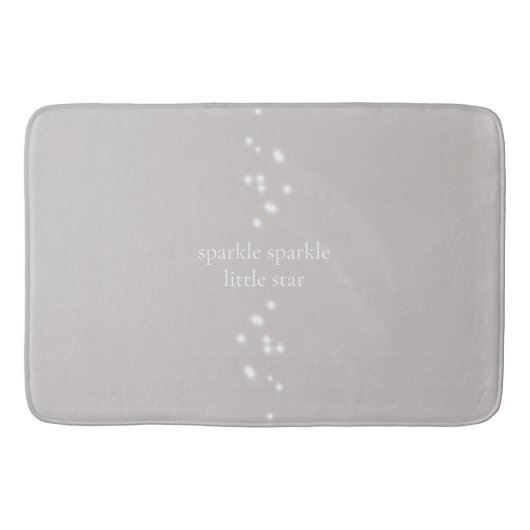 Sparkle Sparkle Little Star Silver Grey Starlight Badmat (Voorkant)