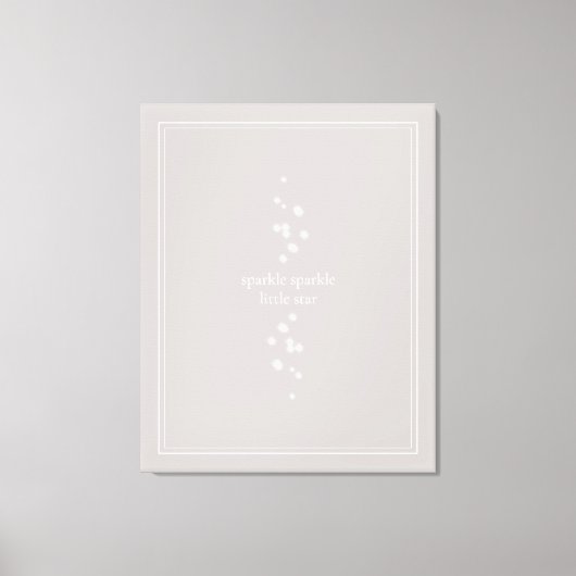 Sparkle Sparkle Little Star Silver Grey Starlight Canvas Afdruk (Voorkant)