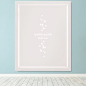 Sparkle Sparkle Little Star Silver Grey Starlight Canvas Afdruk (Insitu (Houten vloer))