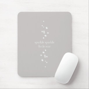 Sparkle Sparkle Little Star Silver Grey Starlight Muismat