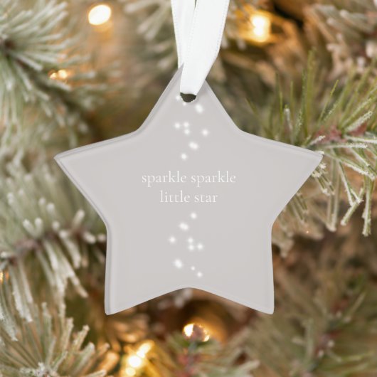 Sparkle Sparkle Little Star Silver Grey Starlight Ornament (Boom)