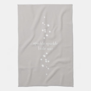 Sparkle Sparkle Little Star Silver Grey Starlight Theedoek