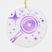 Sparkle Stars, baken van het onbegrensde digitale Keramisch Ornament (Achterkant)