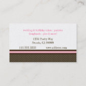 Sparkle & Stippen Cake Bakery: Visitekaartjes (Achterkant)