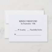 Sparkle Stripe Gouden Munt Bloemen Bruiloft RSVP Kaartje (Achterkant)