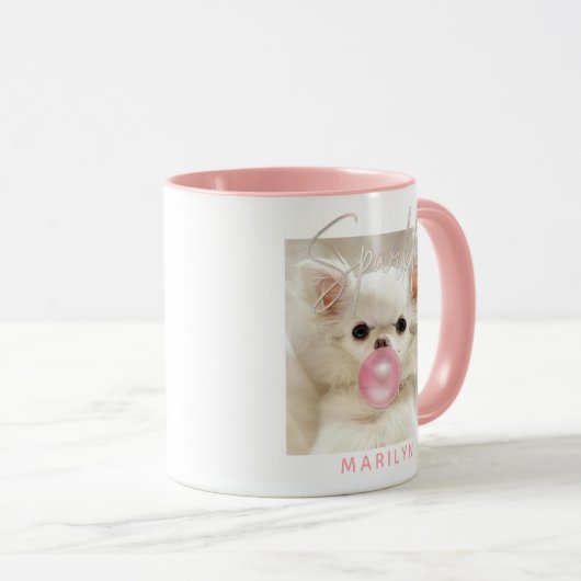 Sparkle the Tiny Chi | Hondenliefhebber aangepaste Mok (Voorkant rechts)