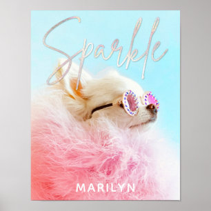 Sparkle the Tiny Chi   Hondenliefhebber - Glam op  Poster