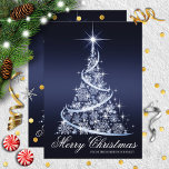Sparkle Tree Élégante carte de Noël<br><div class="desc">Carte de voeux de Noël festive et élégante</div>