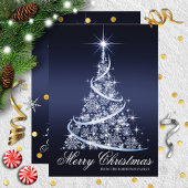 Sparkle Tree Élégante carte de Noël