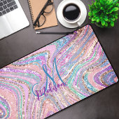 Sparkle unicorne arc-en-ciel marbling art