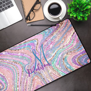 Sparkle unicorne arc-en-ciel marbling art