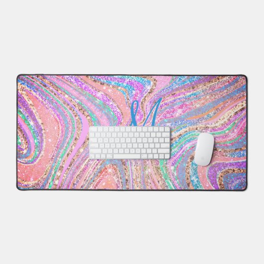 Sparkle unicorne arc-en-ciel marbling art (Clavier et souris)