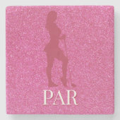 Sparkle Up Your Golf Game Stenen Onderzetter (Voorkant)