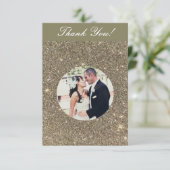 Sparkle Weddenfoto Hartelijk dank kaarten (Staand voorkant)