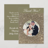 Sparkle Weddenfoto Hartelijk dank kaarten (Voorkant / Achterkant)