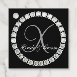 Sparkle Wedding monogram aanpasbaar Bedankjes Labels