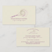 Sparkle Whisk Glitter Roos Gold Bakery ivoor Visitekaartje (Voorkant / Achterkant)
