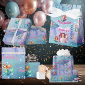 Sparkle Zeemeerminnen Verjaardags Cadeaupapier