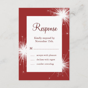 Sparkler en mariage rouge RSVP
