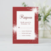 Sparkler en mariage rouge RSVP (Debout devant)
