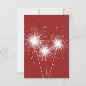 Sparkler en mariage rouge RSVP (Dos)