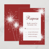 Sparkler en mariage rouge RSVP (Devant / Derrière)