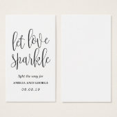 Sparkler Envoyer des étiquettes Lovely Calligraphy (Devant & derrière)