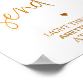 Sparkler envoyer le mariage signe affiche 8x10 (Coin)