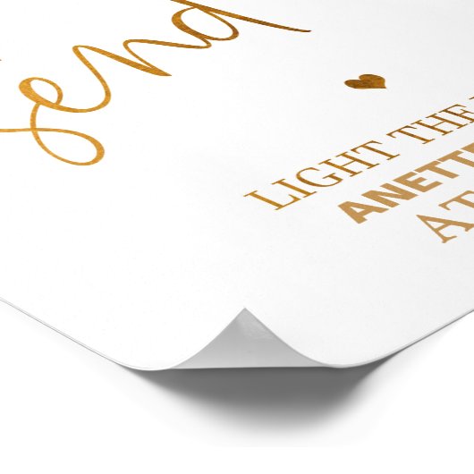 Sparkler envoyer le mariage signe affiche 8x10 (Coin)