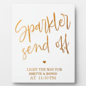 Sparkler envoyer le signe Gold Tabletop Plaque (Devant)