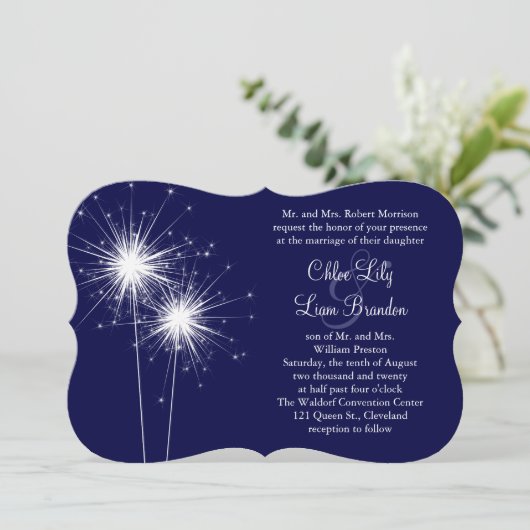 Sparkler Faire-part de mariage 2 (Debout devant)