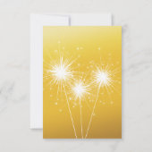 Sparkler Gold Wedding RSVP Kaartje (Achterkant)