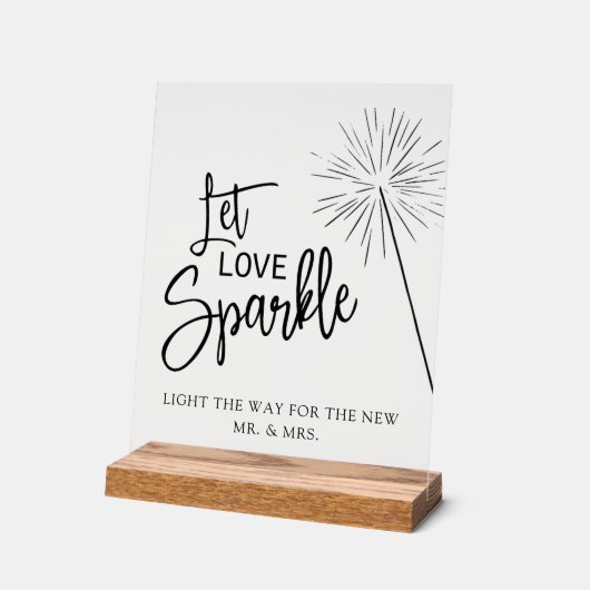 Sparkler Sendoff, Allumer le chemin, signe Mariage (Angle)