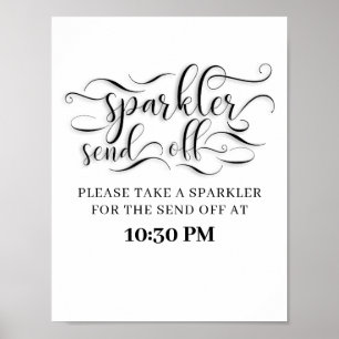Sparkler Verzend van de Tijd van het Bieden Twitte Poster
