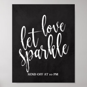 Sparkler verzendt 8 x 10-teken uit het alkbord poster