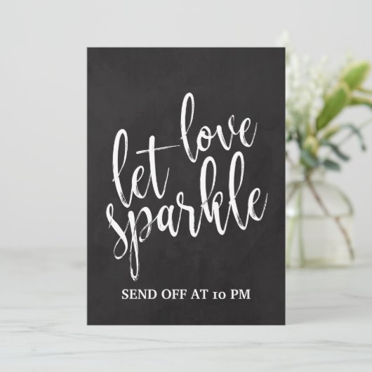 Sparkler verzendt betaalbaar bord kaart (Staand voorkant)