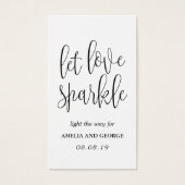 Sparkler verzendt Labels Lovely Calligrafie Visitekaartje (Voorkant)